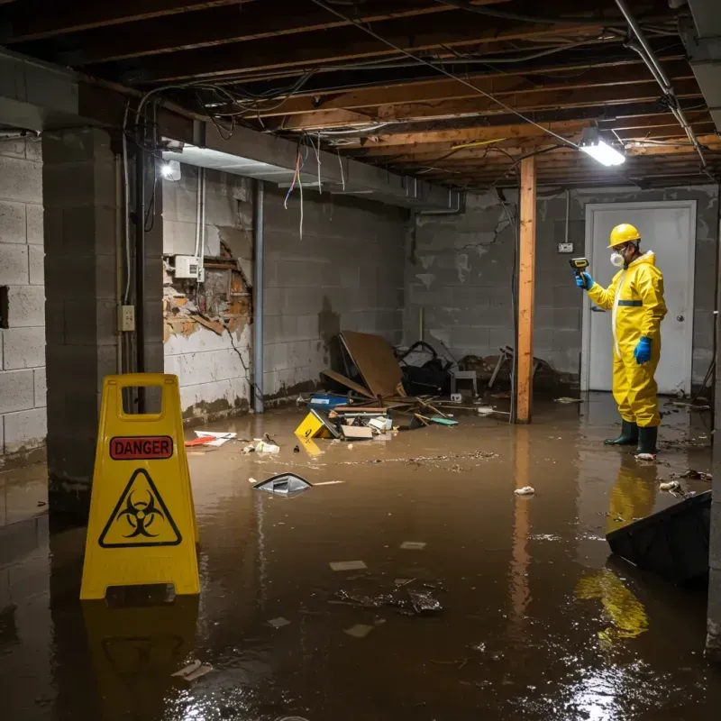 Flooded Basement Electrical Hazard in Cottage Grove, OR Property